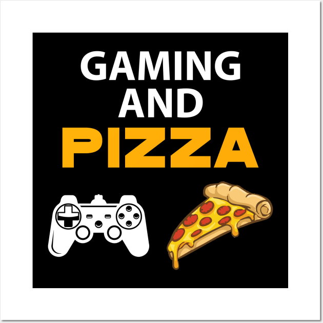Gaming And Pizza Cool Gaming Christmas Gift Wall Art by finchandrewf